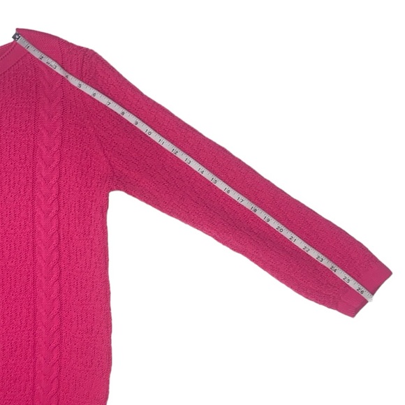Pink Oversized Cable Knit Sweater, Size Medium - Picture 12 of 14